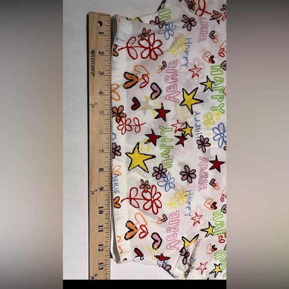 Aerie Smoothez Crop Top Bralette Large Star Graphic Print - Picture 2 of 6